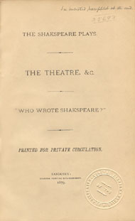 title page, who wrote shakespeare?