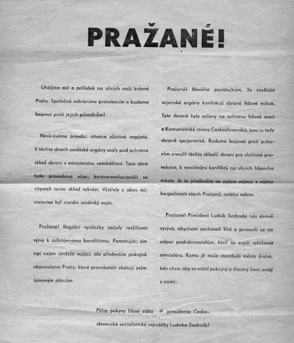 The Soviet Invasion of Czechoslovakia: Document no. 4B