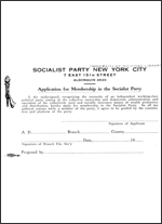 Socialist Party membership application