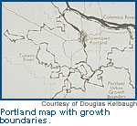 Portland map with growth boundaries