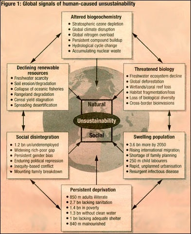 Figure 1: Global signals of human-caused unsustainability